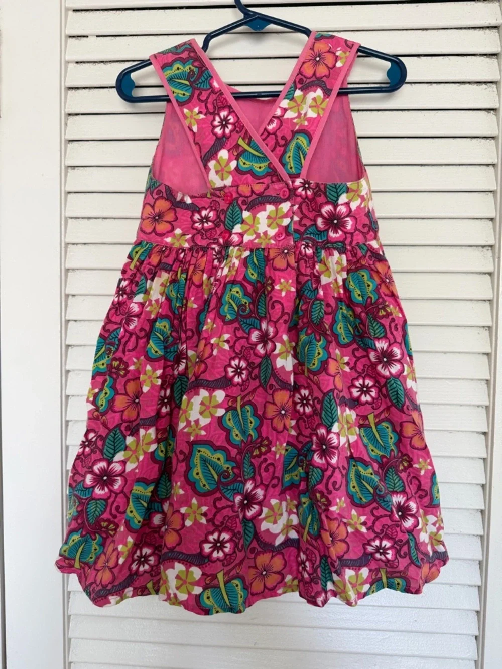 F&F Girls Floral Pink Bright Summer Dress Toddler 2–3Y Party Casual Cute Cotton